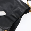GUCCI Bamboo Shoulder Bag Leather 2way Black Gold 001 3754 1639 Auth 149973-6
