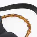 GUCCI Bamboo Shoulder Bag Leather 2way Black Gold 001 3754 1639 Auth 149973-14