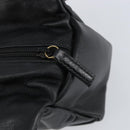 GUCCI Bamboo Hand Bag Leather Black Gold 000 1014 0575 Auth 149974-17