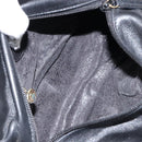 GUCCI Bamboo Hand Bag Leather Black Gold 000 1014 0575 Auth 149974-10