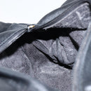 GUCCI Bamboo Hand Bag Leather Black Gold 000 1014 0575 Auth 149974-19