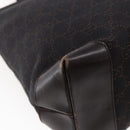 GUCCI GG Canvas Tote Bag Brown Silver 34339 Auth 149975-16