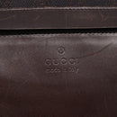 GUCCI GG Canvas Tote Bag Brown Silver 34339 Auth 149975-17