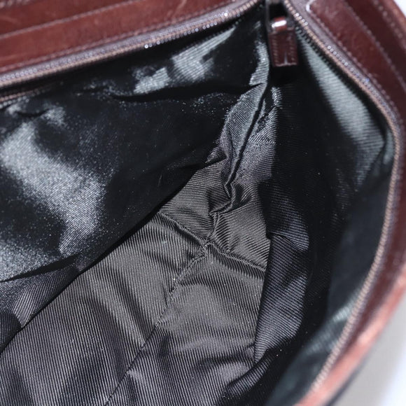 GUCCI GG Canvas Tote Bag Brown Silver 34339 Auth 149975