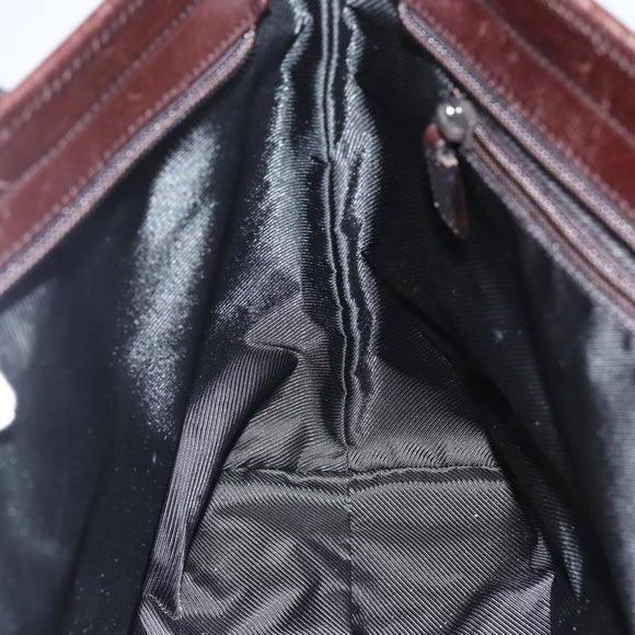 GUCCI GG Canvas Tote Bag Brown Silver 34339 Auth 149975