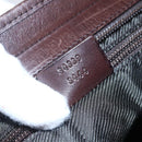 GUCCI GG Canvas Tote Bag Brown Silver 34339 Auth 149975-12