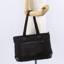 GUCCI GG Canvas Tote Bag Brown Silver 34339 Auth 149975-23