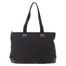 GUCCI GG Canvas Tote Bag Brown Silver 34339 Auth 149975-2