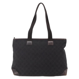 GUCCI GG Canvas Tote Bag Brown Silver 34339 Auth 149975 - 0