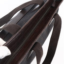 GUCCI GG Canvas Tote Bag Brown Silver 34339 Auth 149975-6