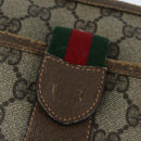 GUCCI GG Supreme Web Sherry Line Bag PVC Beige Gold 89 02 032 Auth 149979-9