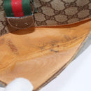 GUCCI GG Supreme Web Sherry Line Bag PVC Beige Gold 89 02 032 Auth 149979-11