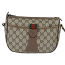 GUCCI GG Supreme Web Sherry Line Bag PVC Beige Gold 89 02 032 Auth 149979-13