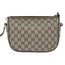 GUCCI GG Supreme Web Sherry Line Bag PVC Beige Gold 89 02 032 Auth 149979-2