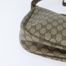 GUCCI GG Supreme Shoulder Bag PVC Beige Gold Auth 149980-9