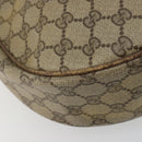 GUCCI GG Supreme Schoudertas PVC Beige Goud Auth 149980-14