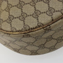 GUCCI GG Supreme Schoudertas PVC Beige Goud Auth 149980-16