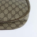 GUCCI GG Supreme Shoulder Bag PVC Beige Gold Auth 149980-16