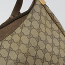 GUCCI GG Supreme Schoudertas PVC Beige Goud Auth 149980-10