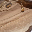 GUCCI GG Supreme Shoulder Bag PVC Beige Gold Auth 149980-11