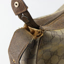 GUCCI GG Supreme Schoudertas PVC Beige Goud Auth 149980-19