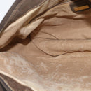 GUCCI GG Supreme Shoulder Bag PVC Beige Gold Auth 149980-19