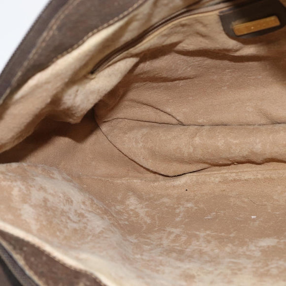 GUCCI GG Supreme Shoulder Bag PVC Beige Gold Auth 149980