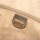 GUCCI GG Supreme Schoudertas PVC Beige Goud Auth 149980-21
