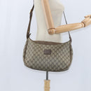 GUCCI GG Supreme Shoulder Bag PVC Beige Gold Auth 149980-21