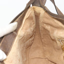 GUCCI GG Supreme Schoudertas PVC Beige Goud Auth 149980-24