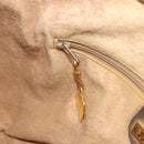 GUCCI GG Supreme Schoudertas PVC Beige Goud Auth 149980-25