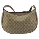 GUCCI GG Supreme Schoudertas PVC Beige Goud Auth 149980-2