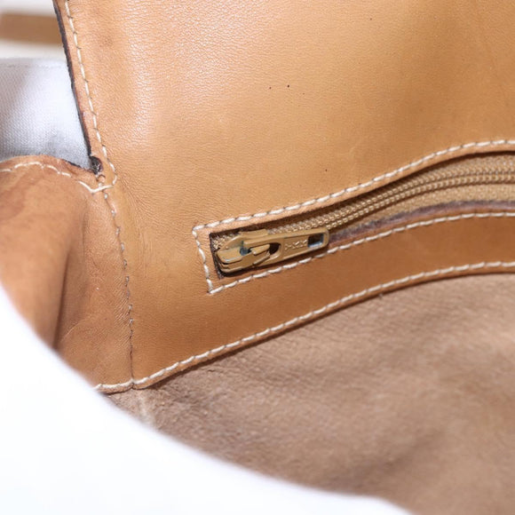 GUCCI Micro GG Supreme Shoulder Bag PVC Beige Gold Auth 149981