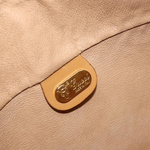 GUCCI Micro GG Supreme Shoulder Bag PVC Beige Gold 001 58 4001 Auth 149982