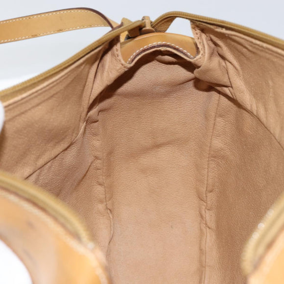 GUCCI Micro GG Supreme Shoulder Bag PVC Beige Gold 001 58 4001 Auth 149982