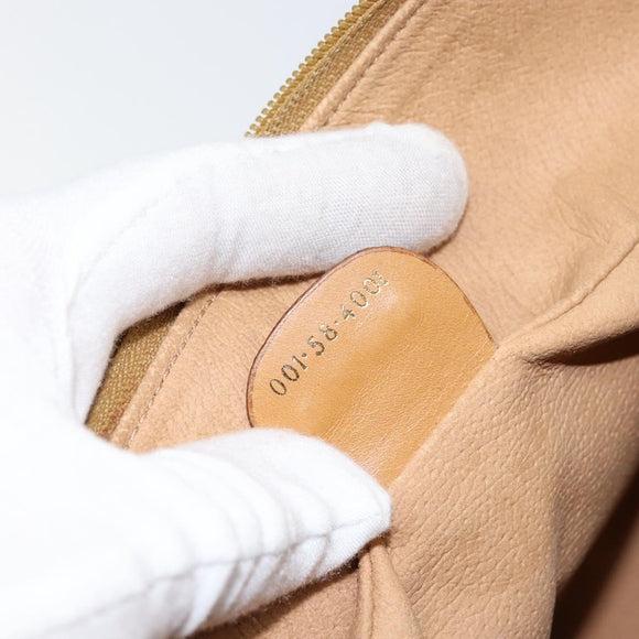 GUCCI Micro GG Supreme Shoulder Bag PVC Beige Gold 001 58 4001 Auth 149982