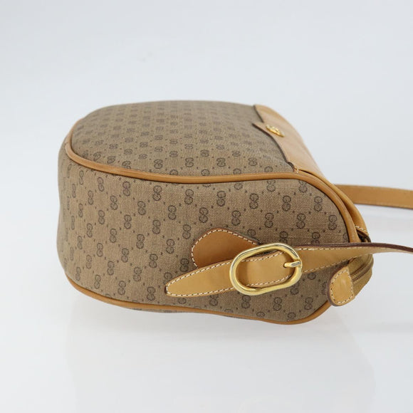 GUCCI Micro GG Supreme Shoulder Bag PVC Beige Gold 001 58 4001 Auth 149982