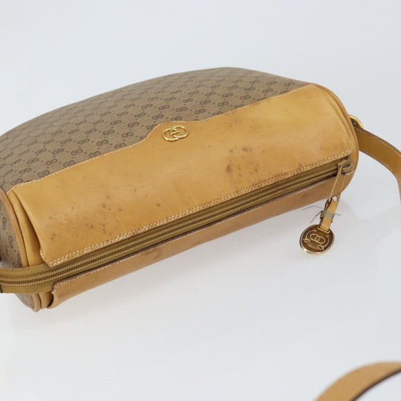 GUCCI Micro GG Supreme Shoulder Bag PVC Beige Gold 001 58 4001 Auth 149982