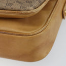 GUCCI Micro GG Supreme Shoulder Bag PVC Beige Gold Auth 149983-16