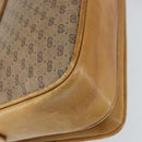 GUCCI Micro GG Supreme Shoulder Bag PVC Beige Gold Auth 149983-19