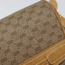 GUCCI Micro GG Supreme Shoulder Bag PVC Beige Gold Auth 149983-7