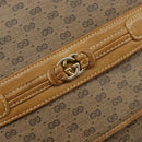 GUCCI Micro GG Supreme Shoulder Bag PVC Beige Gold Auth 149983-20