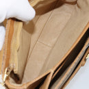 GUCCI Micro GG Supreme Shoulder Bag PVC Beige Gold Auth 149983-11