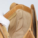 GUCCI Micro GG Supreme Shoulder Bag PVC Beige Gold Auth 149983-22