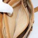 GUCCI Micro GG Supreme Shoulder Bag PVC Beige Gold Auth 149983-26