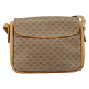 GUCCI Micro GG Supreme Shoulder Bag PVC Beige Gold Auth 149983-2