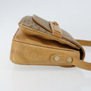 GUCCI Micro GG Supreme Shoulder Bag PVC Beige Gold Auth 149983-3