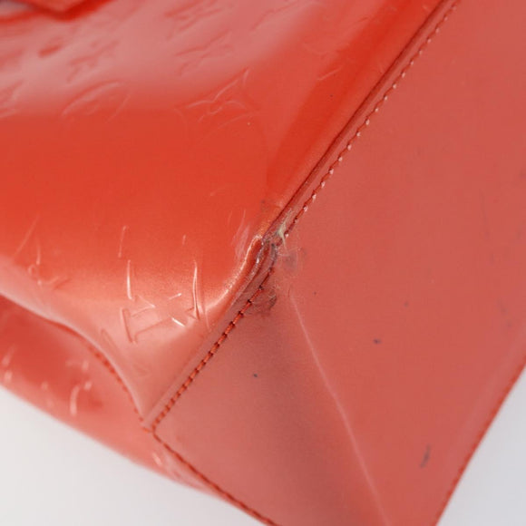 LOUIS VUITTON Vernis Bluebird Wilshire PM Bag Orenge Sunset M93644 Auth 149996