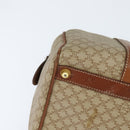 CELINE Macadam Canvas Boston Bag PVC Beige Gold Auth 149999-9