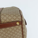 CELINE Macadam Canvas Boston Bag PVC Beige Gold Auth 149999-14